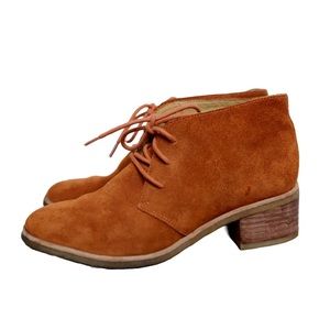 Clarks Phenia Carnaby Suede Heeled Bootie Vintage Rust | Size 8.5